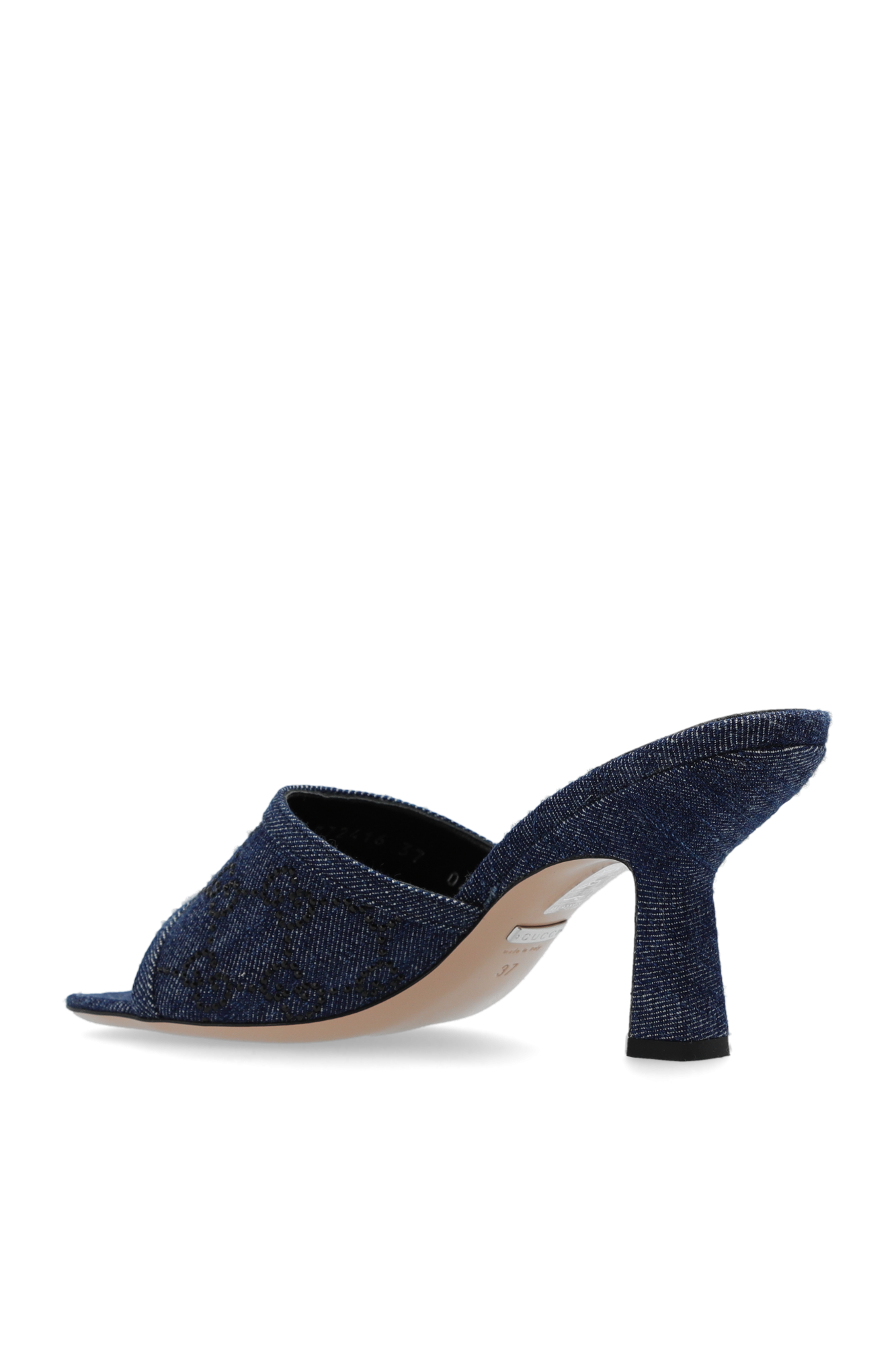 【COLOR iN ID】Denim Leather Strap Mules Gucci Denim mules | Women's Shoes | Vitkac